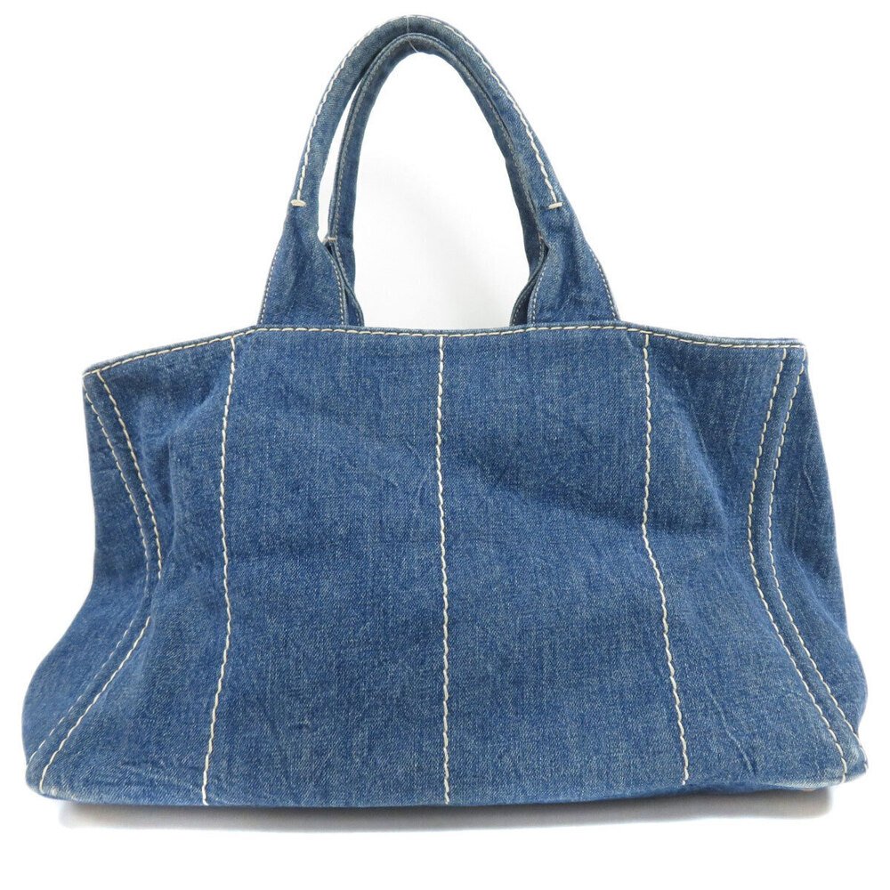 Prada Canapa Bag 2way Tote Denim Blue
